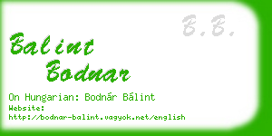 balint bodnar business card